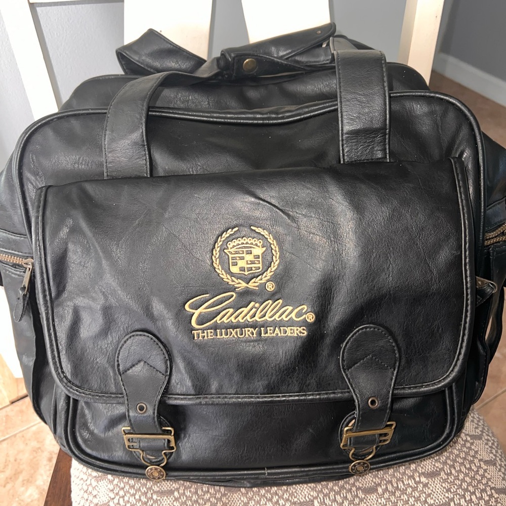Collectible Cadillac “The Luxury Leaders” large  Leather Duffle Bag